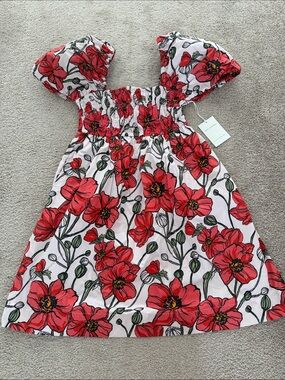 Free Assembly Women's and Women's Plus Puff Sleeve Peasant Mini Dress